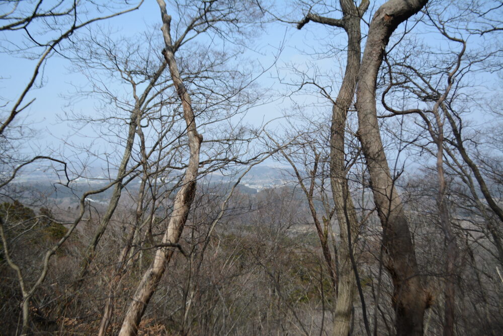 白河関山 景色