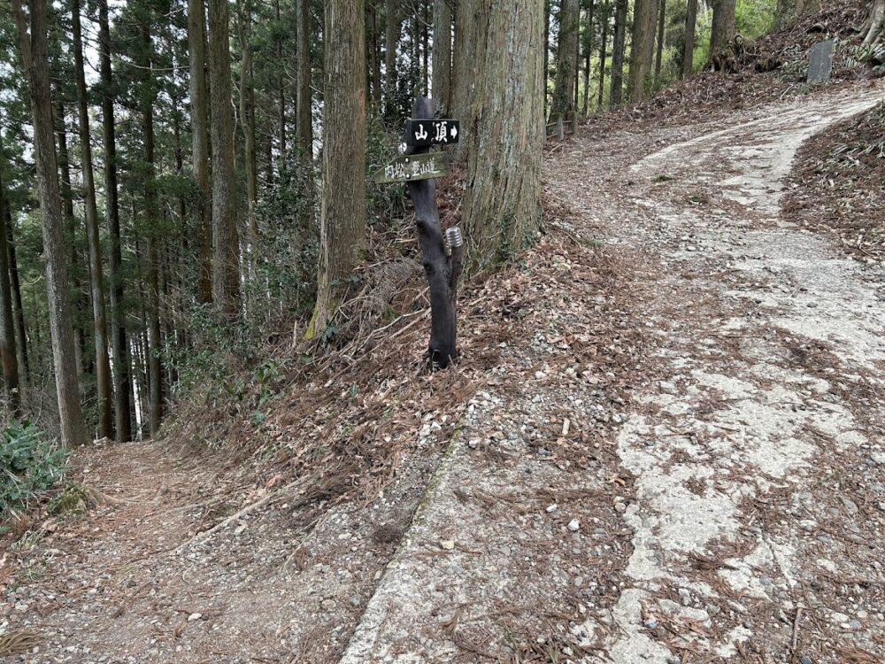 白河関山 分岐