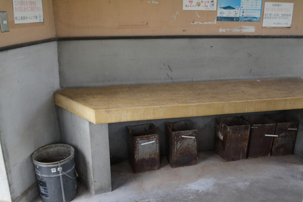 吹上高原キャンプ場 炊事場
